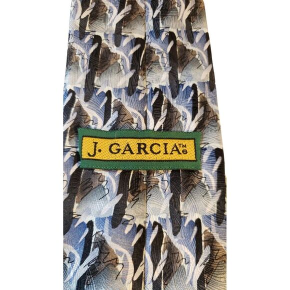 Vintage Jerry Garcia Blue Mountain Collection 100% Silk Necktie Abstract Tie - Picture 5 of 9